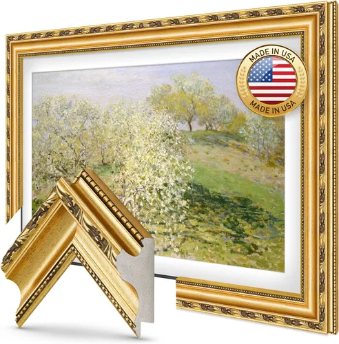 Vista 8 de Marco de TV Deco Premiere Dorado Ornamentado de 55" - Compatible SOLO con Televisores Samsung The Frame