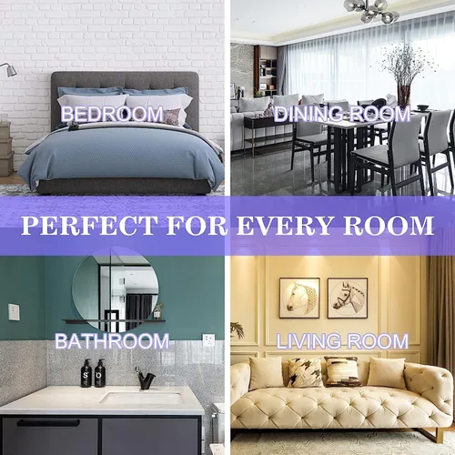 Vista 5 de YVPSI 12 azulejos de espejo acrílicos autoadhesivos de 8 x 6 pulgadas, pequeños espejos sin marco, hojas de espejo flexibles, calcomanías de pared