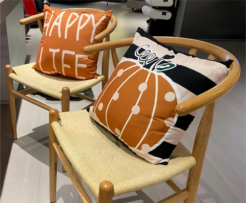 Vista 2 de Juego de 4 fundas de almohada decorativas de otoño de 18 x 18 pulgadas, fundas de almohada de otoño para exteriores, almohadas decorativas de Acción