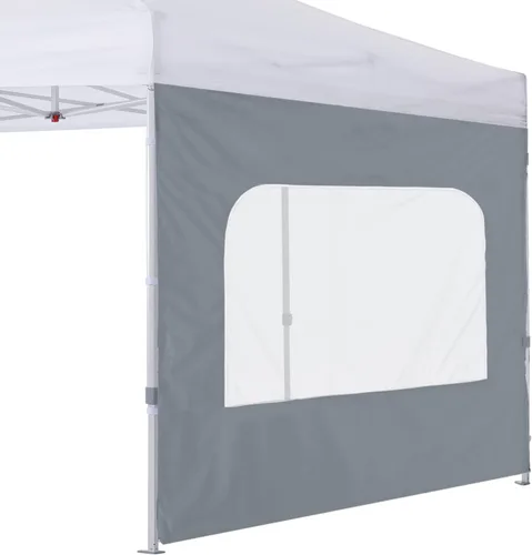 Vista 42 de Cooshade - Pared solar instantánea para toldo de 8 x 8 pies, para carpas desmontables, solo pared con puerta, 1 paquete, color azul