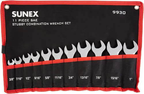Vista 10 de Sunex Tools 9604 Juego de llaves de combinación SAE Super Jumbo, 4 piezas, plateado
