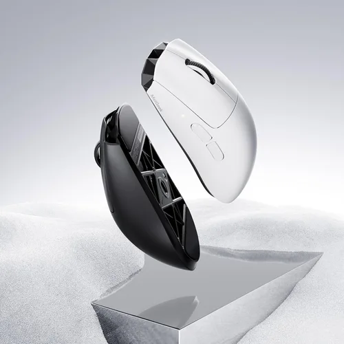 Vista 8 de MelGeek Horus Mouse ligero, mouse inalámbrico para juegos, 1.73 oz, sondeo 8K, sensor de 30 K DPI, batería de 215 horas, 2.4G/USB-C, con receptor