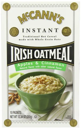 McCANN'S - Avena irlandesa instantánea, manzana y canela, cajas de 12.3 onzas (paquete de 6)