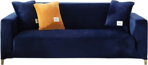 Vista 21 de TOPCHANCES Funda de sofá de terciopelo grueso, funda elástica para sofá con correas elásticas antideslizantes, funda protectora de muebles, funda