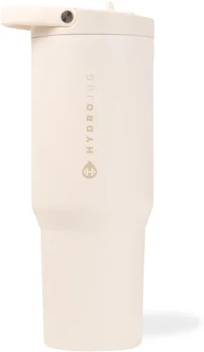 Vista 32 de HydroJug Sport - Vaso de acero inoxidable con popote, aislado al vacío, botella de agua a prueba de fugas de 20 onzas, diseño ergonómico