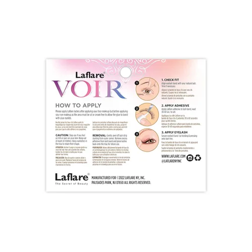 Vista 5 de Laflare 3D Nature Faux Mink VOIR Eyelashes, Ultra Soft, Light, Wispy, Knitted, Natural Looking, Reusable, Professional Easy to Apply Eyelashes - 3