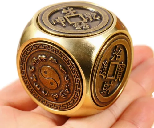 Juguetes antiestrés para adultos, juguete giratorio de metal antiansiedad, juguete portátil de metal, cubo para ansiedad, juguetes de escritorio