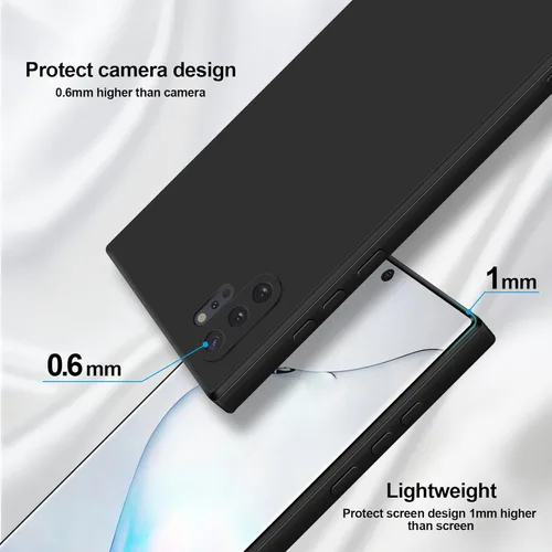 Vista 3 de GiiYoon Funda de silicona compatible con Samsung Galaxy Note 10 Plus, funda de cuerpo completo sedosa y suave al tacto con protección de cámara