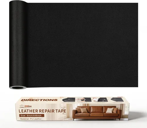 Vista 7 de ONine Reparación profesional de cuero para sofá, cinta de reparación de cuero de 3 x 60 pulgadas (cuero gris oscuro)