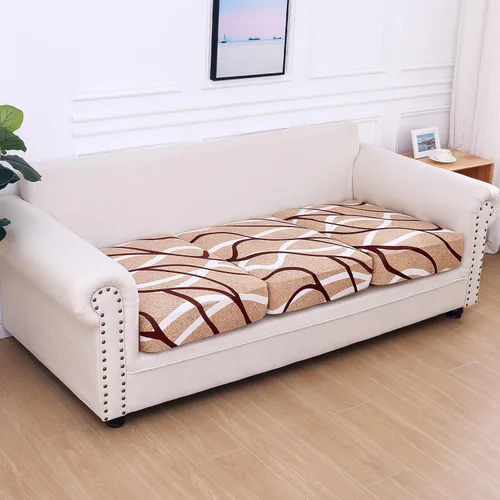 Vista 56 de hyha Fundas de cojín de sofá estampadas, fundas de sofá florales lavables para sofás con 2 cojines, fundas de cojín de patrón elástico para muebles