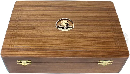 Vista 6 de House of Chess - Piezas de ajedrez de ébano/boj Encore Staunton 4.5" + 2 reinas adicionales + caja de almacenamiento de madera