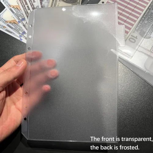 Vista 4 de UMSICHT 12 piezas de bolsillos para carpeta A5 sin cremalleras, sobres de presupuesto sin cremallera con diseño de bits de índice, funda