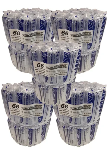 320 almohadas de aire airDEFENDER de 4 x 8 pulgadas, 39.5 galones, 5.25 pies cúbicos, amortiguación de relleno vacío para embalaje, embalaje y envío