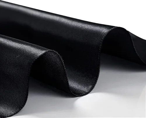 Vista 6 de VACVELT Paquete de 50 servilletas de satén negro de 17 x 17 pulgadas, servilletas de boda a granel, elegantes servilletas decorativas de mesa