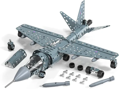 Vista 8 de Lucky Doug STEM Building Projects Model Airplane Jet Set - Juguetes de construcción para niños de 8 a 12 años, kit de ciencia de montaje para niños