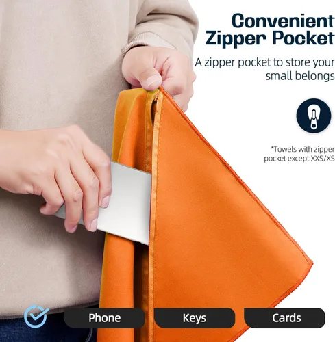 Vista 4 de BAGAIL - Toallas de microfibra para campamento, perfectas para deportes, viajes y playa Secado rápido, superabsorbente, ultracompacta. Adecuada