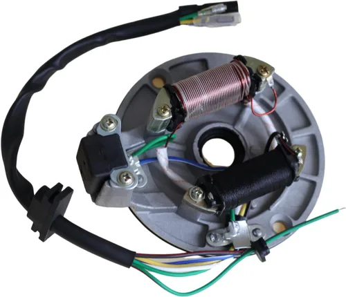 Trkimal Placa de estator de 2 bobinas de encendido magnético para 50cc 70cc 90cc 110cc 125cc Kazuma Taotao Baja SSR Go-Karts Pocket Bikes Choppers