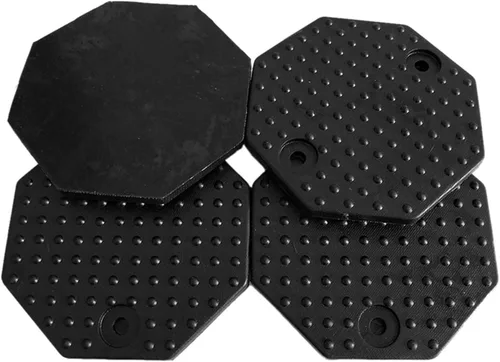Vista 8 de 4 piezas almohadillas de gato elevador para auto, almohadillas redondas de brazo de goma resistente aptas para elevador de auto camión grúa (A)