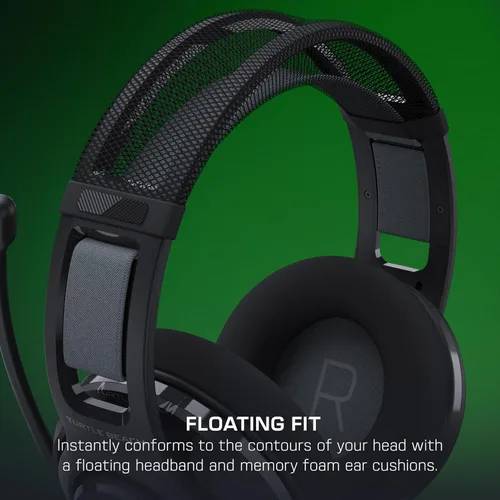 Vista 5 de Turtle Beach Atlas 200 Wired Multiplatform Gaming Headset for Xbox, PlayStation, PC w/ 3.5mm Wired Connection - 50mm Nanoclear Drivers, Flip-to-Mute