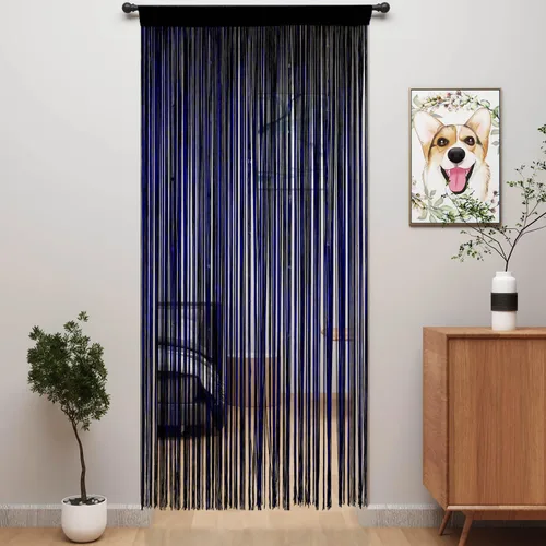 Vista 15 de YIIBAII Cortinas con flecos para puerta, decoración de habitación, sala de estar (39 x 79 pulgadas, color negro)