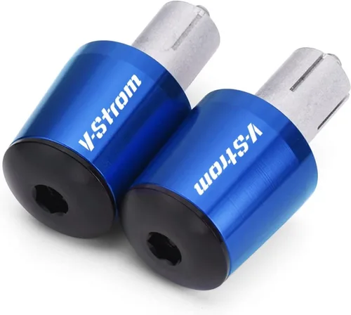 Vista 7 de for Suzuki DL650 V-Strom 650 Vstrom 2004-2022 2021 2020 2019 CNC Motorcycle 7/8" 22MM Handlebar Grips Handle Bar Cap End Plugs (Color : Black)