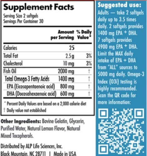 Vista 4 de Suplemento de aceite de pescado TAG Omega 3 - 60