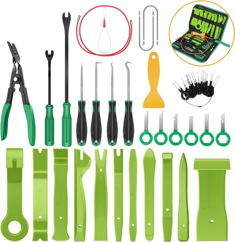Vista 12 de GOOACC - 40 piezas de herramientas de extracción de molduras, herramienta de llave de extracción de terminales automáticos, pinzas de clip