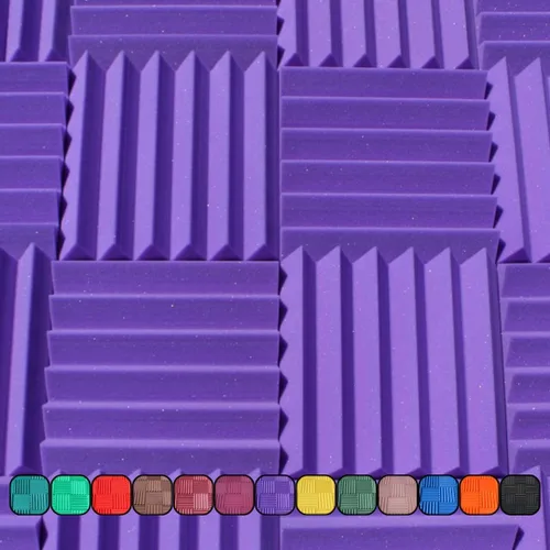 Vista 15 de Paneles de espuma acústica profesional estilo cuña de 12 x 12 x 2 pulgadas, paquete de 4, espuma de estudio para amortiguación de sonido e Carbón