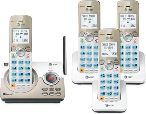 Vista 14 de AT&T DL72219 DECT 6.0 - Teléfono inalámbrico de 2 auriculares para el hogar con conexión a celular, bloqueo de llamadas, pantalla retroiluminada