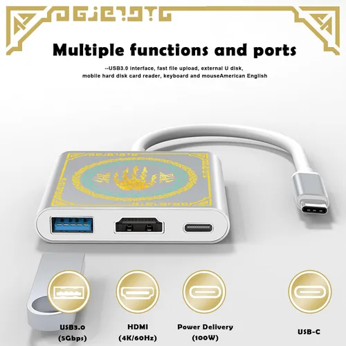 Vista 2 de Switch Docking Station for Nintendo Switch,Portable Switch Dock with HDMI TV USB 3.0 Port and USB C for with Nintendo Switch OLEDSteam DeckMacBook