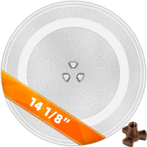 Vista 10 de Bandeja de vidrio para microondas de 11.25 pulgadas compatible con GE y Kenmore, pieza de repuesto exacta de WB49X10097/DE63-00536A / ME