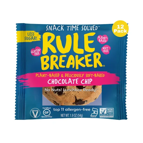Vista 17 de Rule Breaker Galletas veganas y sin gluten Blondie de chispas de chocolate y pastel de cumpleaños A base de plantas, lácteos, nueces, soja, sin