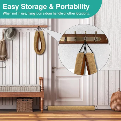 Vista 5 de Lewondr Tope de puerta de 36 pulgadas para la parte inferior de la puerta, resistente a prueba de sonido, tapones triangulares de corrientes