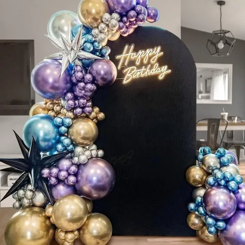 Vista 5 de 120 globos plateados metálicos de 5 pulgadas, globos de látex plateado cromado metálico, mini globos pequeños para decoraciones de cumpleaños, bodas