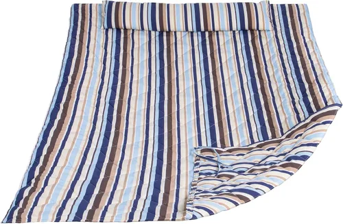 Vista 9 de ANOW Solo juego de almohadilla y almohada para hamaca al aire libre, almohadilla de hamaca resistente, color azul