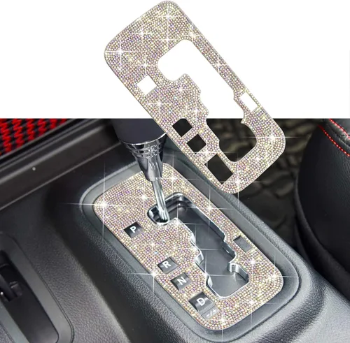 SENSHINE Para Jeep Wrangler JK JKU Accesorios 2012 2013 2014 2015 2016 2017 2018 Bling Gear Shift Box Frame Cover Trim Panel Sticker para mujeres y