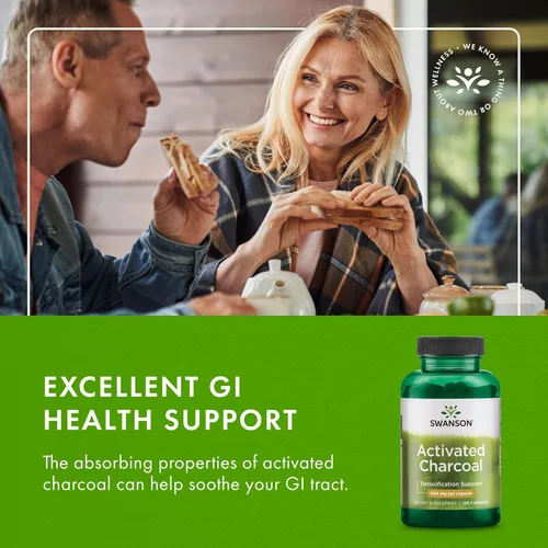 Vista 6 de Carbón activo 0,009 oz, 120 cápsulas de Swanson Premium, LAAM_B0047TP6D6, 1