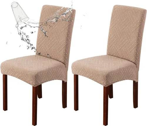 Vista 48 de Genina Fundas impermeables para sillas Parsons de comedor, fundas elásticas para sillas Parsons para comedor, cocina, funda protectora para silla