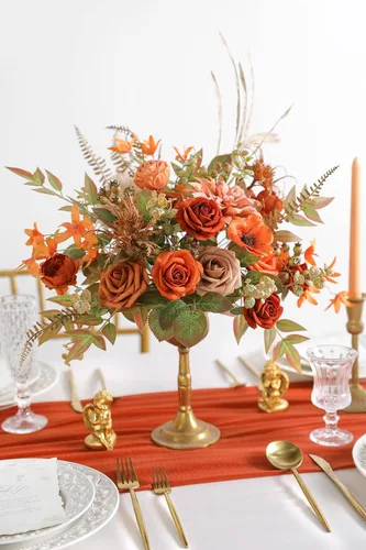 Vista 3 de Serra Flora - Juego de tallos de vegetación artificial en caja, (paquete de 44 piezas) con 7 tipos de relleno de vegetación artificial para ramos