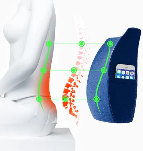 Vista 3 de Lumbar Support Pillow for Office Chair, Ergonomic Design Orthopedic Backrest for Back Pain Relief, with Breathable 3D Mesh Cover