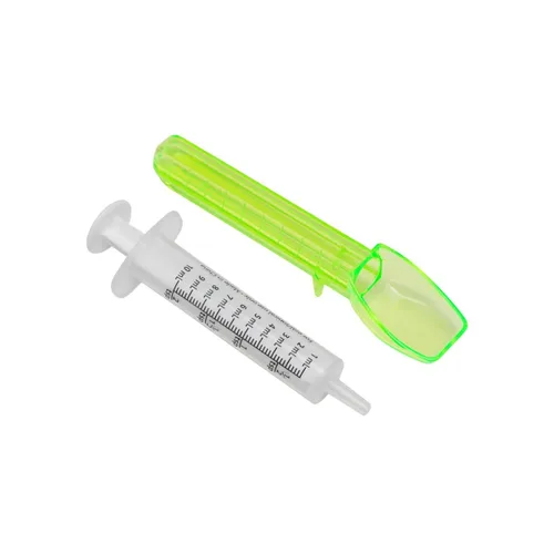 Acu-Life Jeringa oral y cuchara, 0.3 fl oz/2 TSP, calibrador líquido preciso para medicamentos, ideal para niños y adultos, medición fácil de leer,