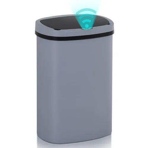 Vista 20 de Basurero de cocina con sensor de movimiento de 13 galones, cubo de basura con sensor automático de 50 L, cubo de basura inteligente con tapa