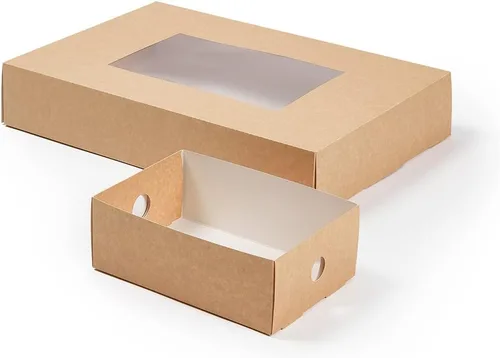 Vista 13 de Restaurantware -Inserto de 8.7 x 5.9 x 3.2 pulgadas para bandejas de catering, 10 insertos resistentes a la grasa para cajas de catering - Inserto