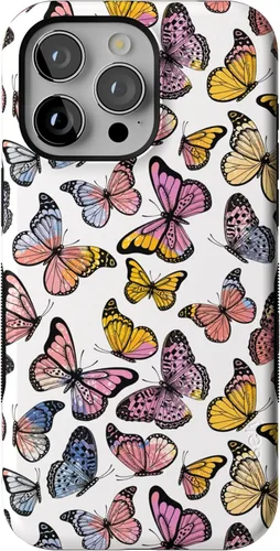 Vista 7 de Funda Casely para iPhone 15 Pro Max Todas las sonrisas Adhesivo de cara sonriente Compatible con MagSafe Diseño protector audaz