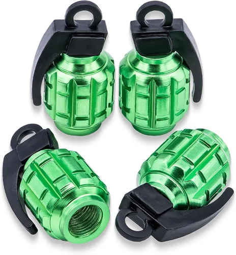 Vista 56 de 4 tapas de vástago de válvula de neumático estilo piscina 8 bolas, cubiertas universales de núcleo de cobre a prueba de polvo para automóviles, SUV