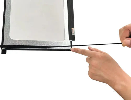 Vista 5 de Cinta elástica negra para pantalla LED LCD de laptop, panel de repuesto con asa, paquete de 10 (tiras adhesivas de pantalla)