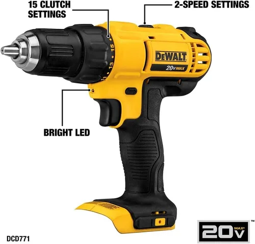Vista 15 de DEWALT Tools Kit Combinado de 5 Herramientas Eléctricas, Taladro Inalámbrico Destornillador de Impacto Sierra Multiherramienta Oscilante con Batería