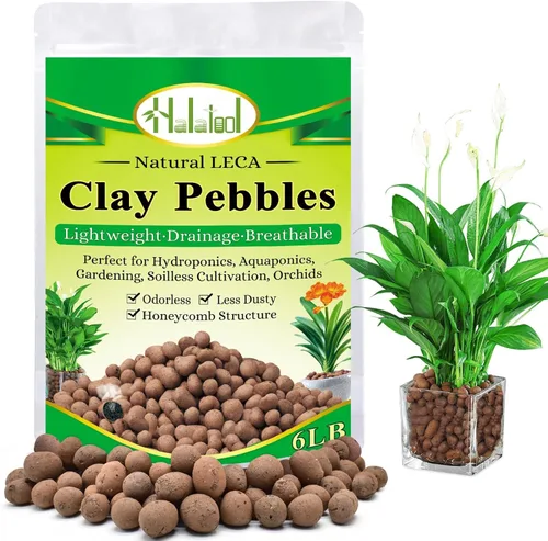 Vista 13 de Halatool 2 LB Guijarros de arcilla expandida natural de 2 libras para plantas 4mm-16mm Bolas de arcilla 100% orgánicas Hydroton Leca para plantas
