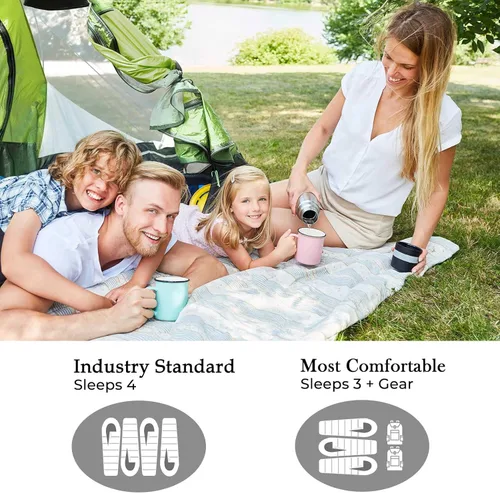 Vista 4 de 4/6 Person Easy Pop Up Tent, Waterproof, Automatic Setup,2 Doors-Instant Family Tents for Camping, Hiking & Traveling