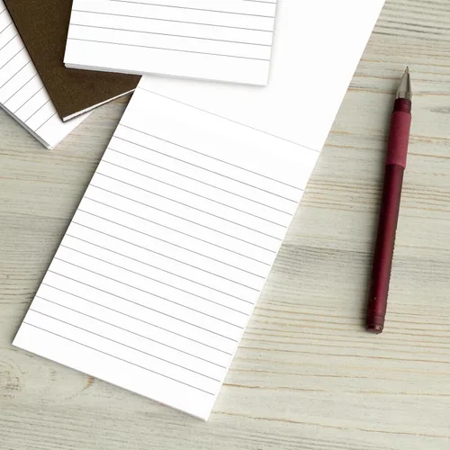 Vista 5 de 6 blocs de notas perforados con rayas universitarias, bloc de notas de escritura de 4 x 6 pulgadas para planificación diaria, bloc de notas pequeños